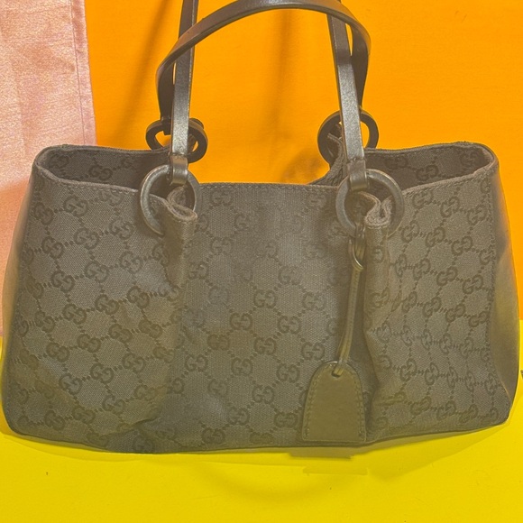 Gucci Black Monogram Tote hand bag comes with personal wallet in good condition - Picture 16 of 16